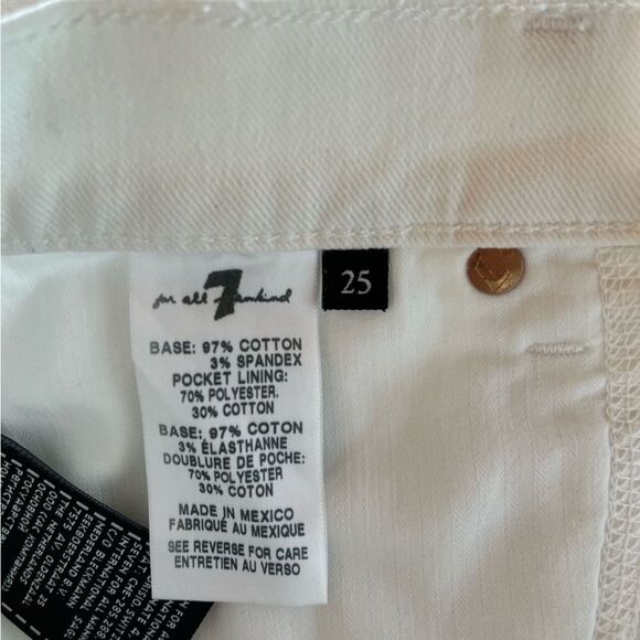 Nwt 7 for all mankind white jeans mini skirt - Picture 5 of 7